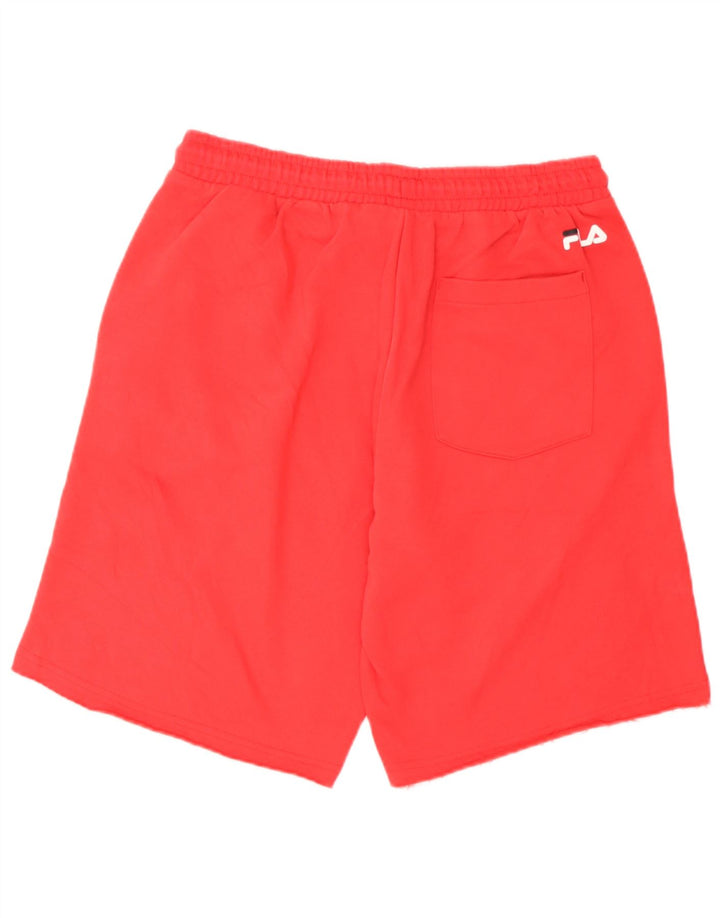 Pantaloncini sportivi grafici da uomo Fila in cotone rosso medio