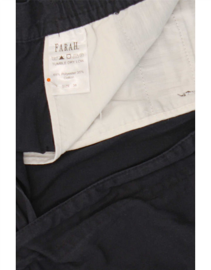 Pantaloncini chino da uomo Farah W38 XL poliestere blu navy