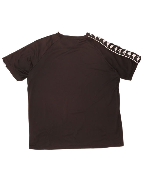 T-shirt grafica da uomo Kappa Top 2XL Poliestere color block nero