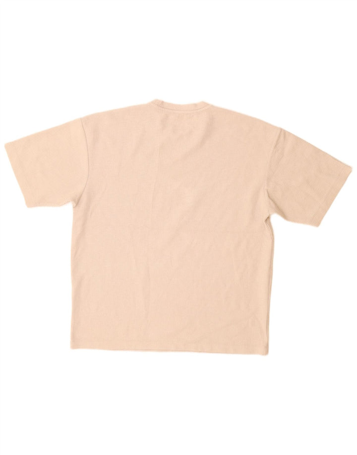 T-shirt Zara da uomo Top Small in cotone beige