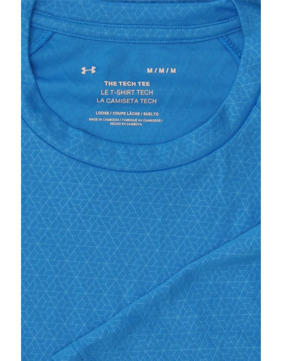 T-shirt da uomo Under Armour Top blu medio geometrico