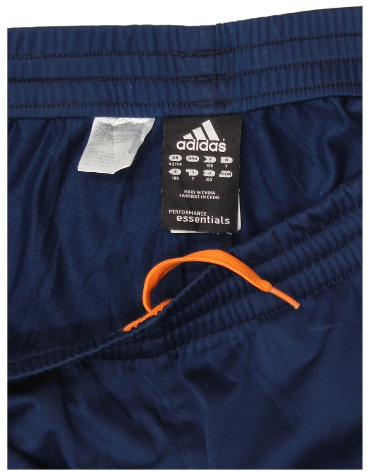 Pantaloni da tuta da uomo Adidas UK 42/44 Large Blu Navy Poliestere