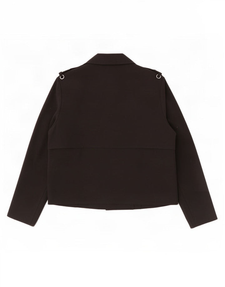 Trench corto da donna Topshop UK 12 poliestere nero medio