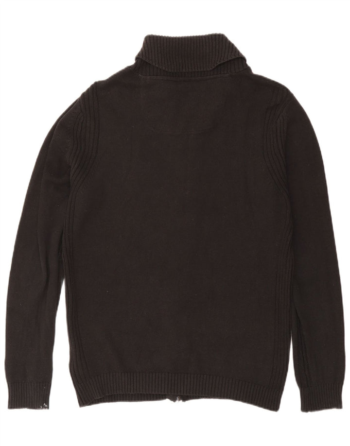 Maglione cardigan con zip intera da uomo Diesel in cotone grigio medio