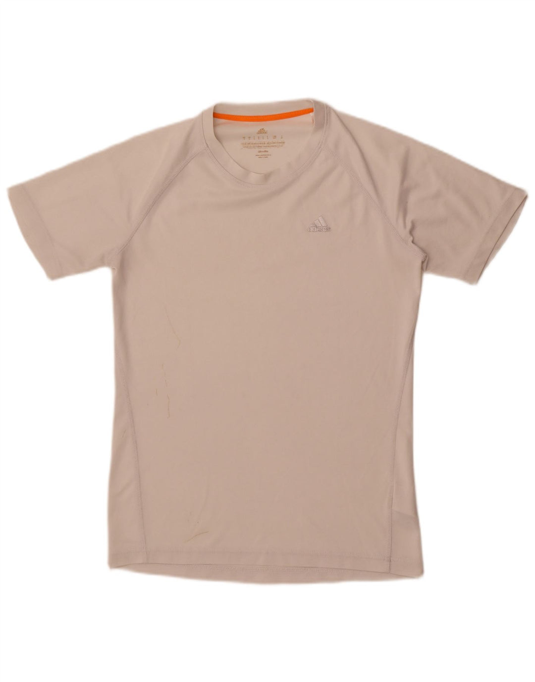 T-shirt Adidas Climalite da uomo piccola in poliestere bianco