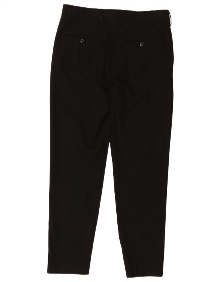 Pantaloni da abito slim da uomo Zara EU 40 medio W31 L27 poliestere nero