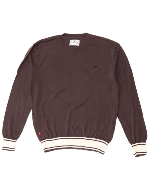 Maglione maglione girocollo da uomo Levi's XL in cotone marrone