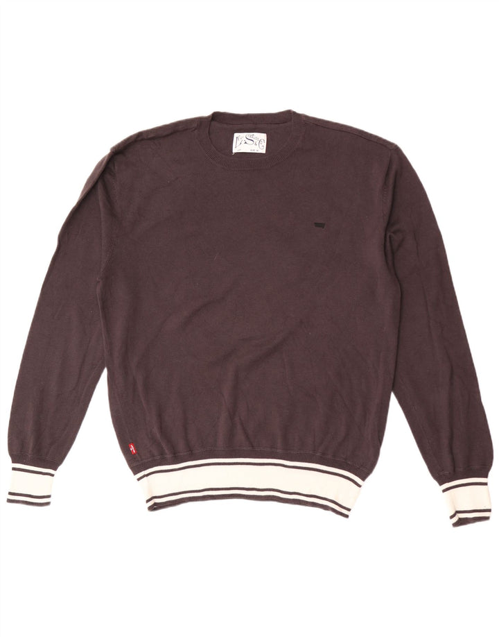 Maglione maglione girocollo da uomo Levi's XL in cotone marrone