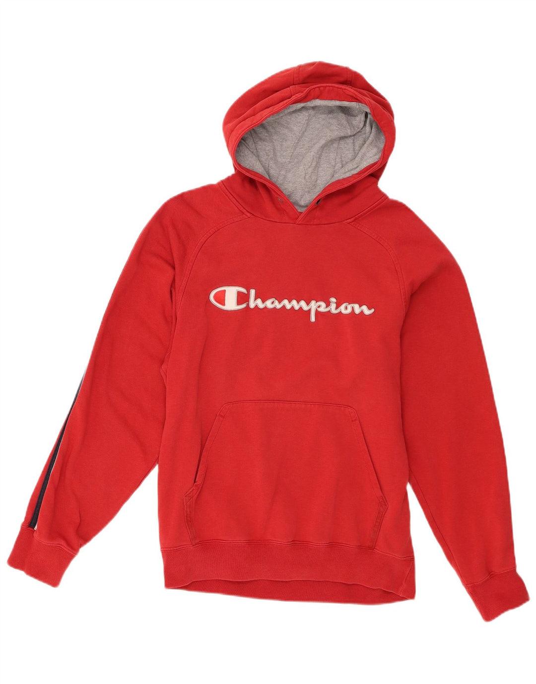 Felpa con cappuccio grafica da uomo Champion, colore rosso medio