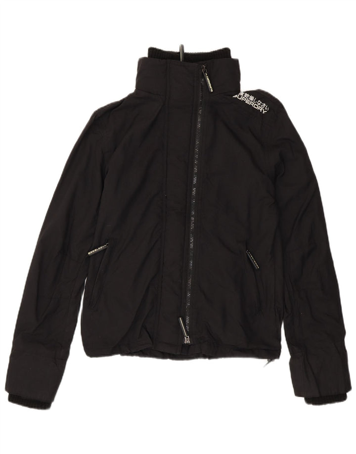 Giacca a vento da donna SUPERDRY UK 14 nylon nero medio