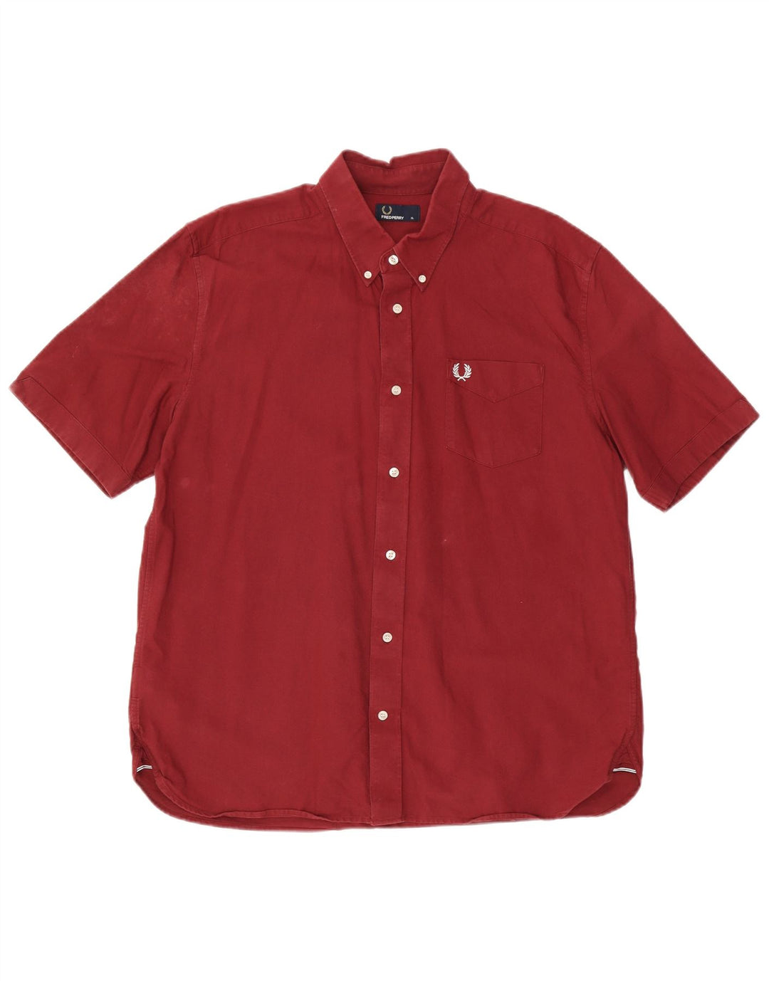 Camicia a maniche corte da uomo Fred Perry XL in cotone marrone