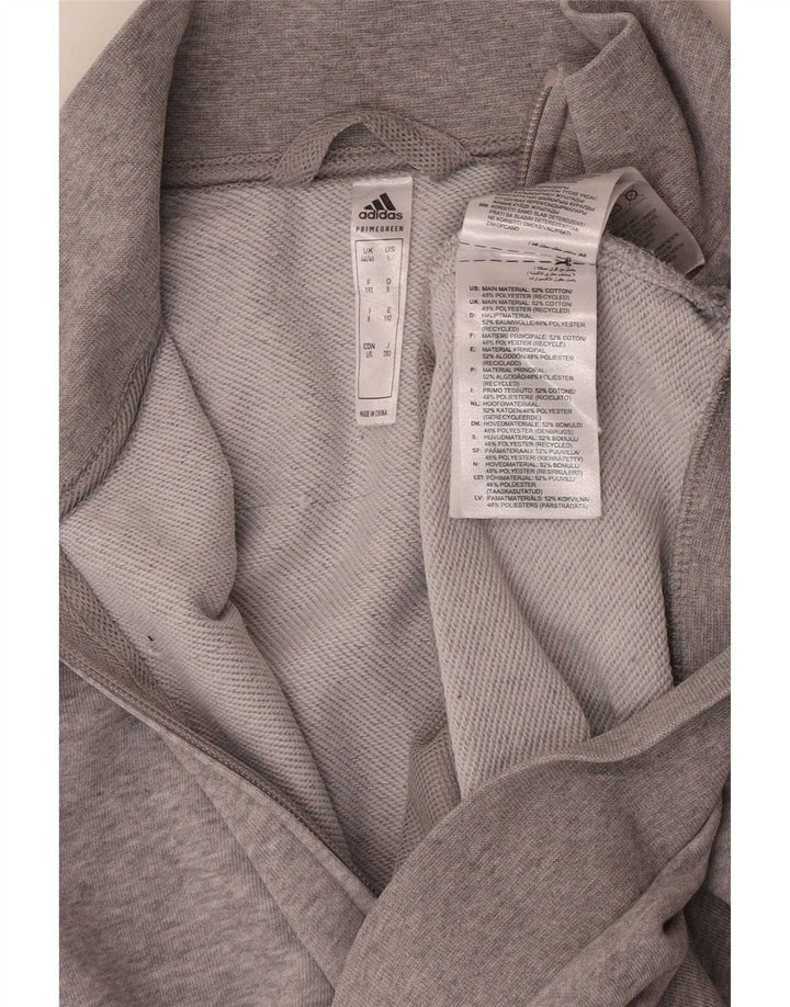Giacca da tuta da uomo Adidas UK 44/46 grande cotone grigio