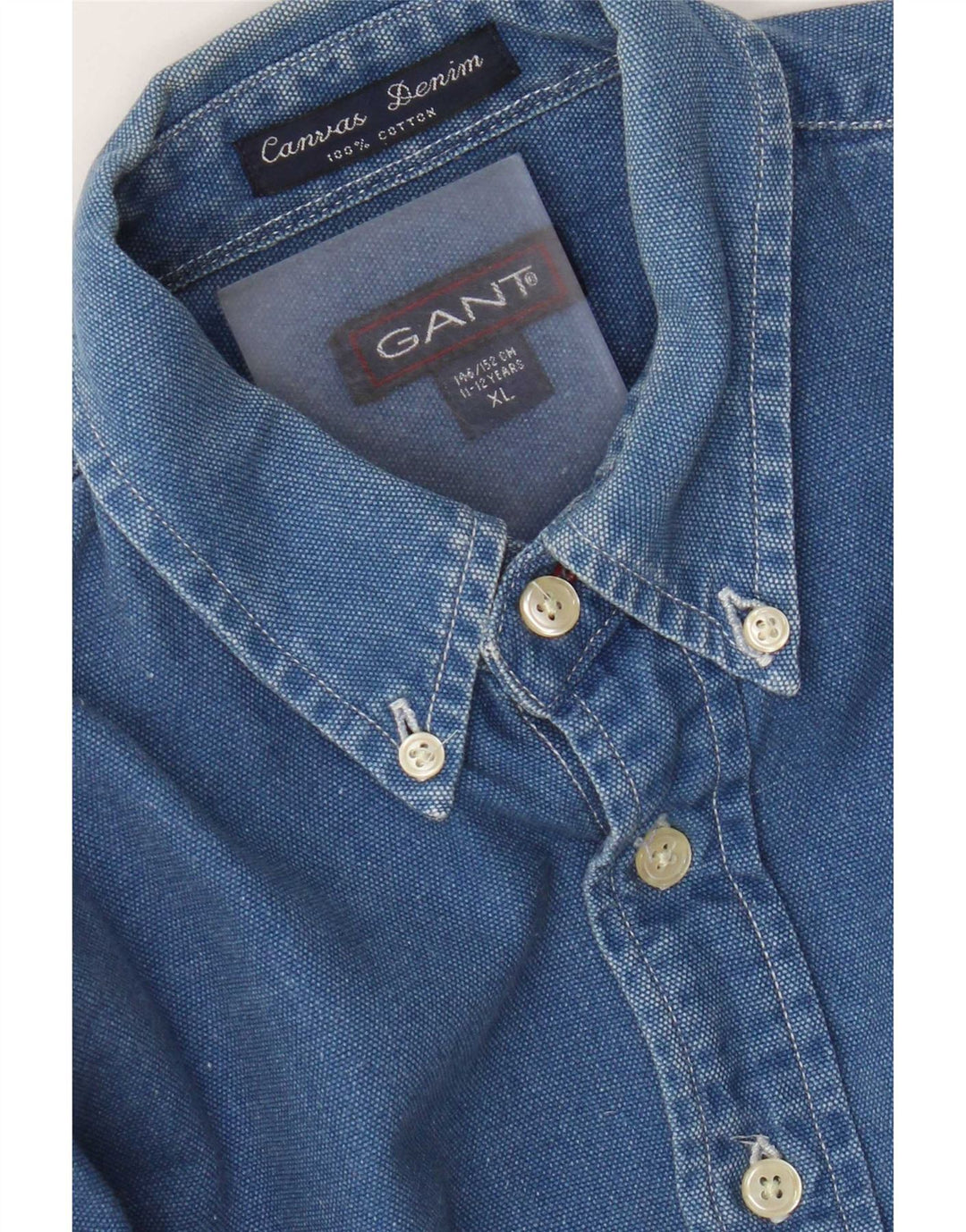 Camicia Gant Ragazzi 11-12 Anni XL Cotone Blu