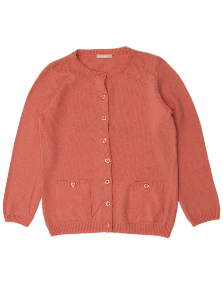 Maglione cardigan da donna Marks & Spencer UK 14 grande lana rosa