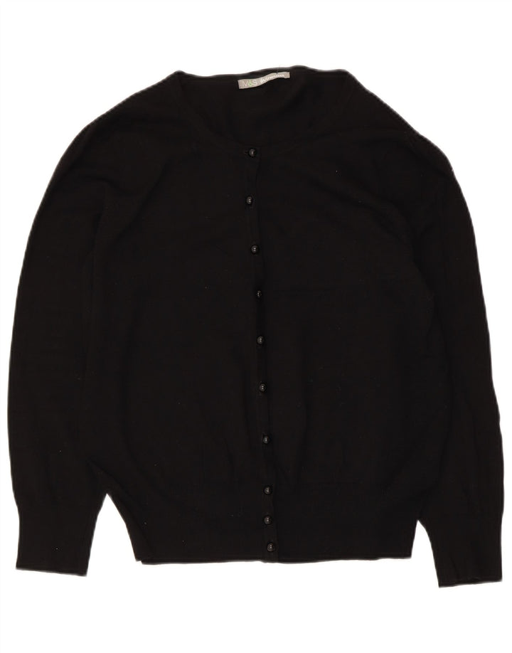 Maglione cardigan da donna Marks & Spencer UK 14 Viscosa nera media