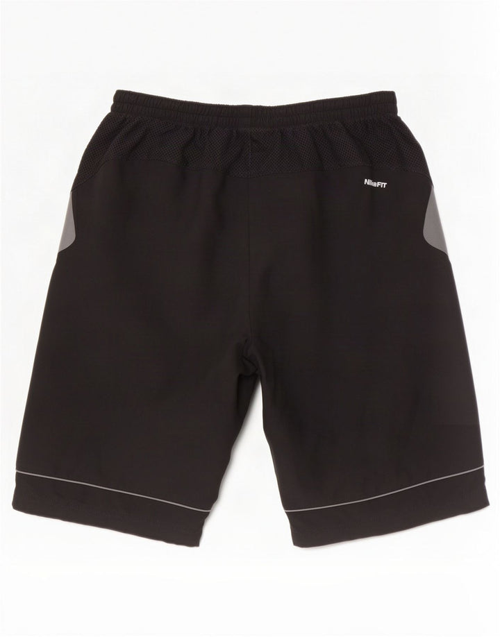 Pantaloncini sportivi Nike da uomo piccoli in poliestere color block nero