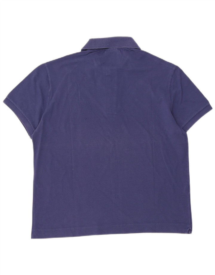 LACOSTE Mens Polo Shirt Size 5 Large Navy Blue Cotton