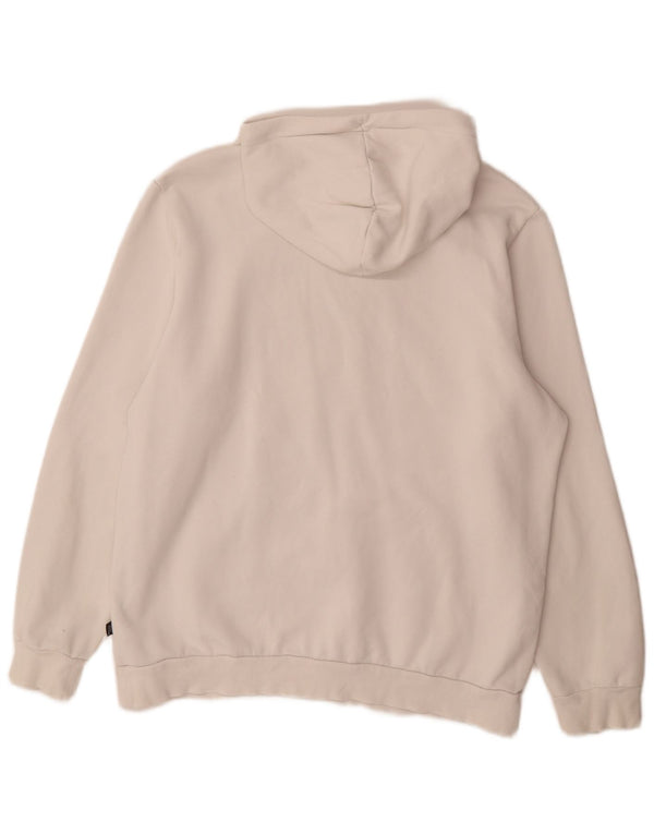 Felpa con cappuccio grafica da uomo Puma Large in cotone bianco