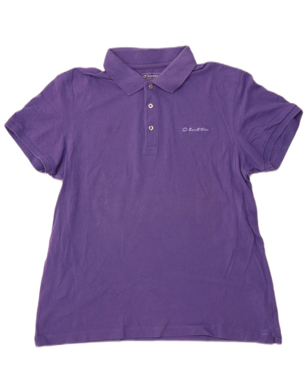 Polo da donna LOTTO UK 18 XL cotone viola