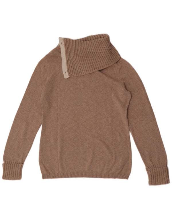 Maglione da donna con collo a bottoni Banana Republic UK 14 Beige medio
