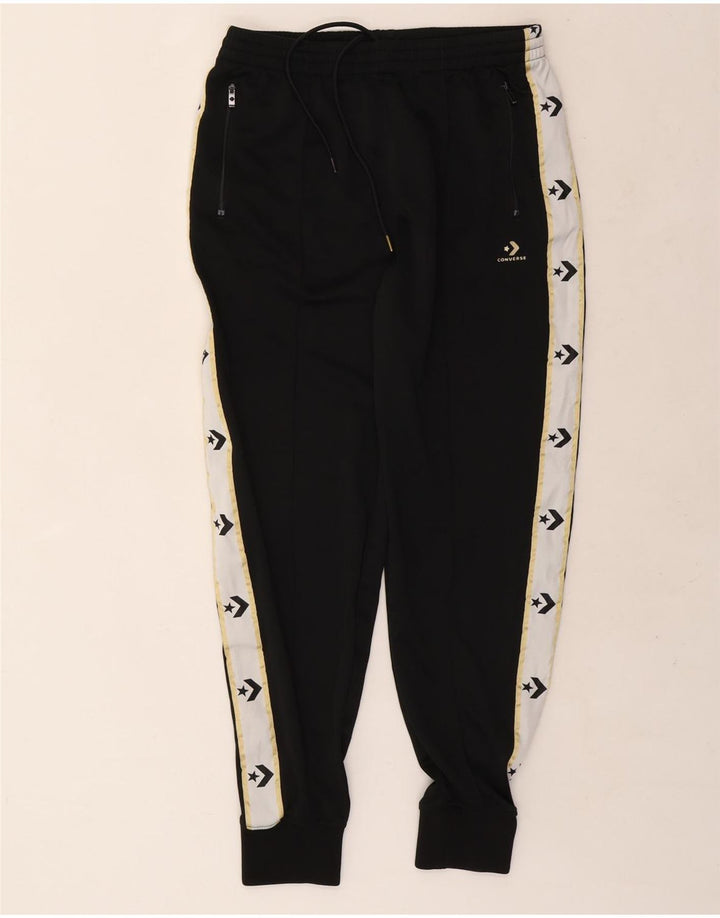 Converse Pantaloni da tuta grafica da uomo Joggers medio cotone nero