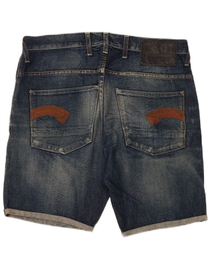 Pantaloncini di jeans da uomo G-Star W34 grande cotone blu