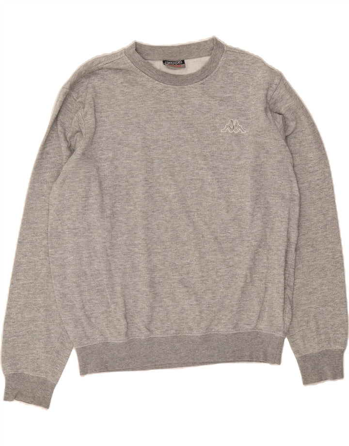 KAPPA Mens Sweatshirt Jumper Medium Grey Cotton Vintage Kappa and Second-Hand Kappa from Messina Hembry 