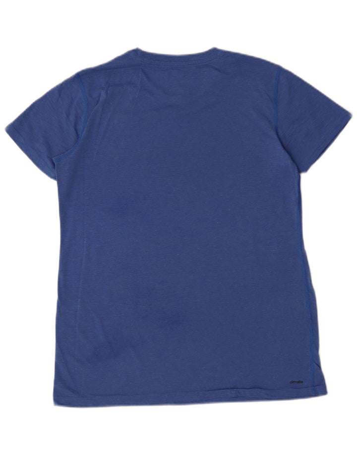 T-shirt da donna Adidas Top UK 12 poliestere screziato blu medio