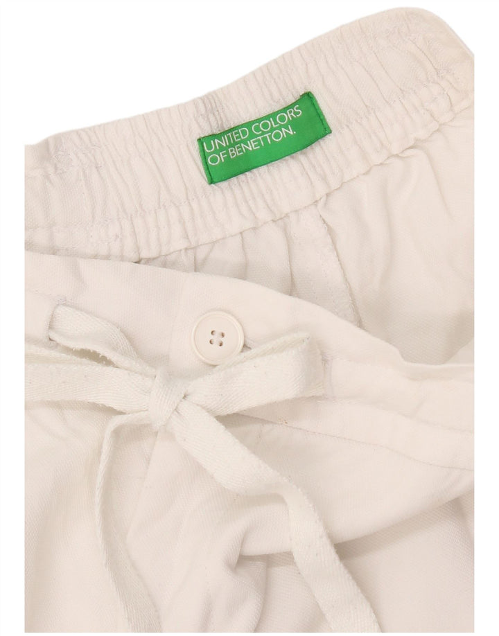 Pantaloncini chino da donna Benetton W28 bianco medio