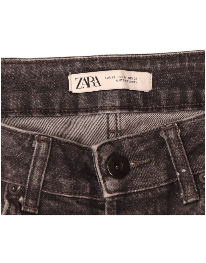 Jeans skinny effetto consumato Zara da uomo EU 40 medio W31 L30 cotone grigio