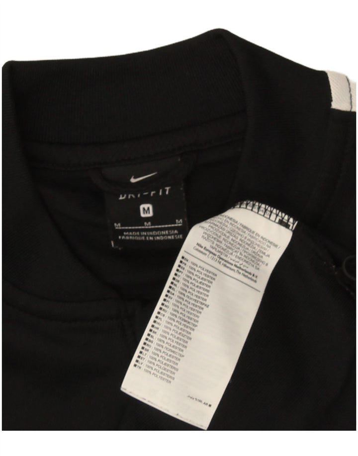 Giacca da tuta da uomo Nike Dri Fit, giacca in poliestere color block medio nero