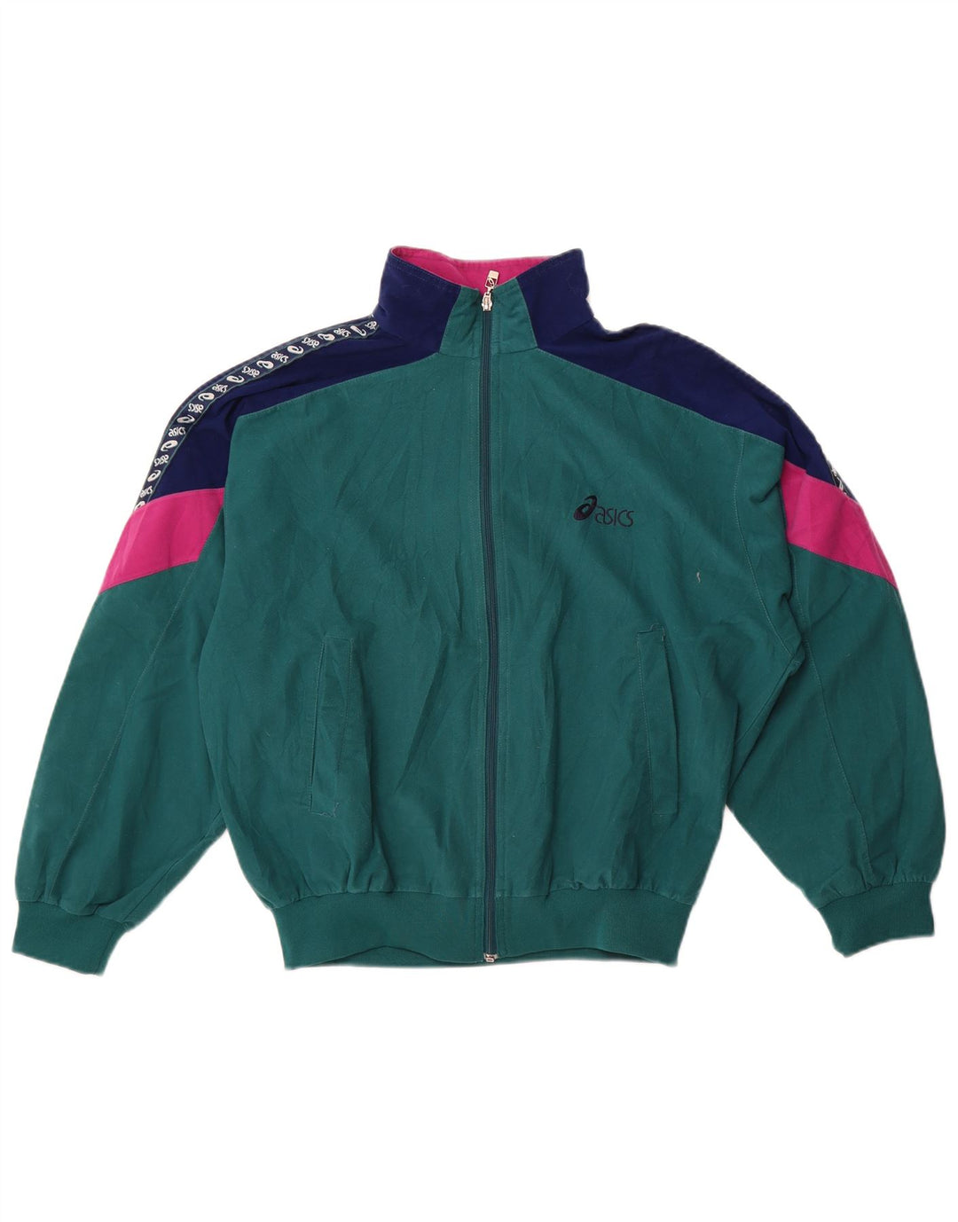 Giacca da ginnastica grafica da uomo Asics IT 48 Colorblock verde medio