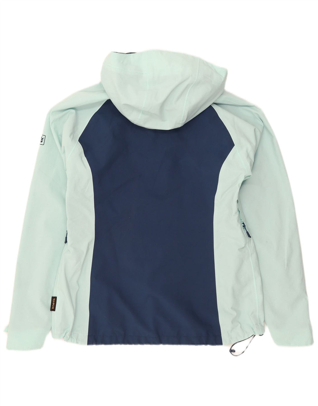 Giacca antipioggia con cappuccio da donna Jack Wolfskin UK 10/12 Colorblock blu medio