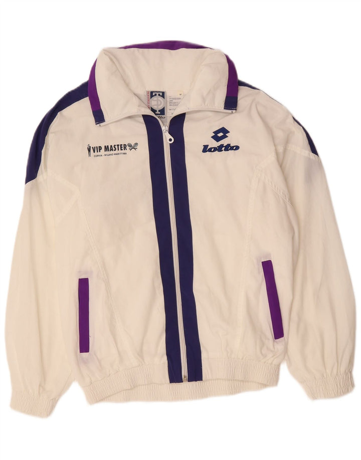 LOTTO Giacca da tuta oversize da donna UK 14 Medium White Colourblock