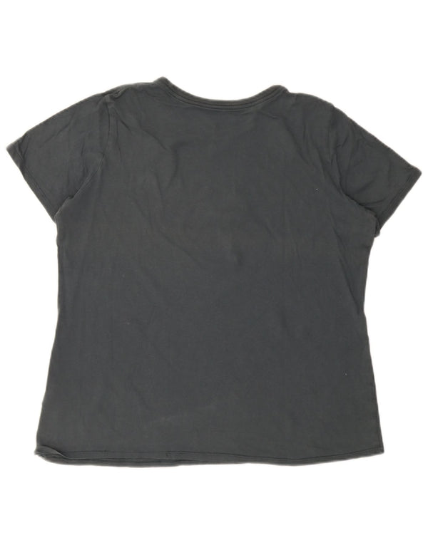 T-shirt grafica Nike da donna con taglio atletico, taglia UK 18 XL, cotone grigio