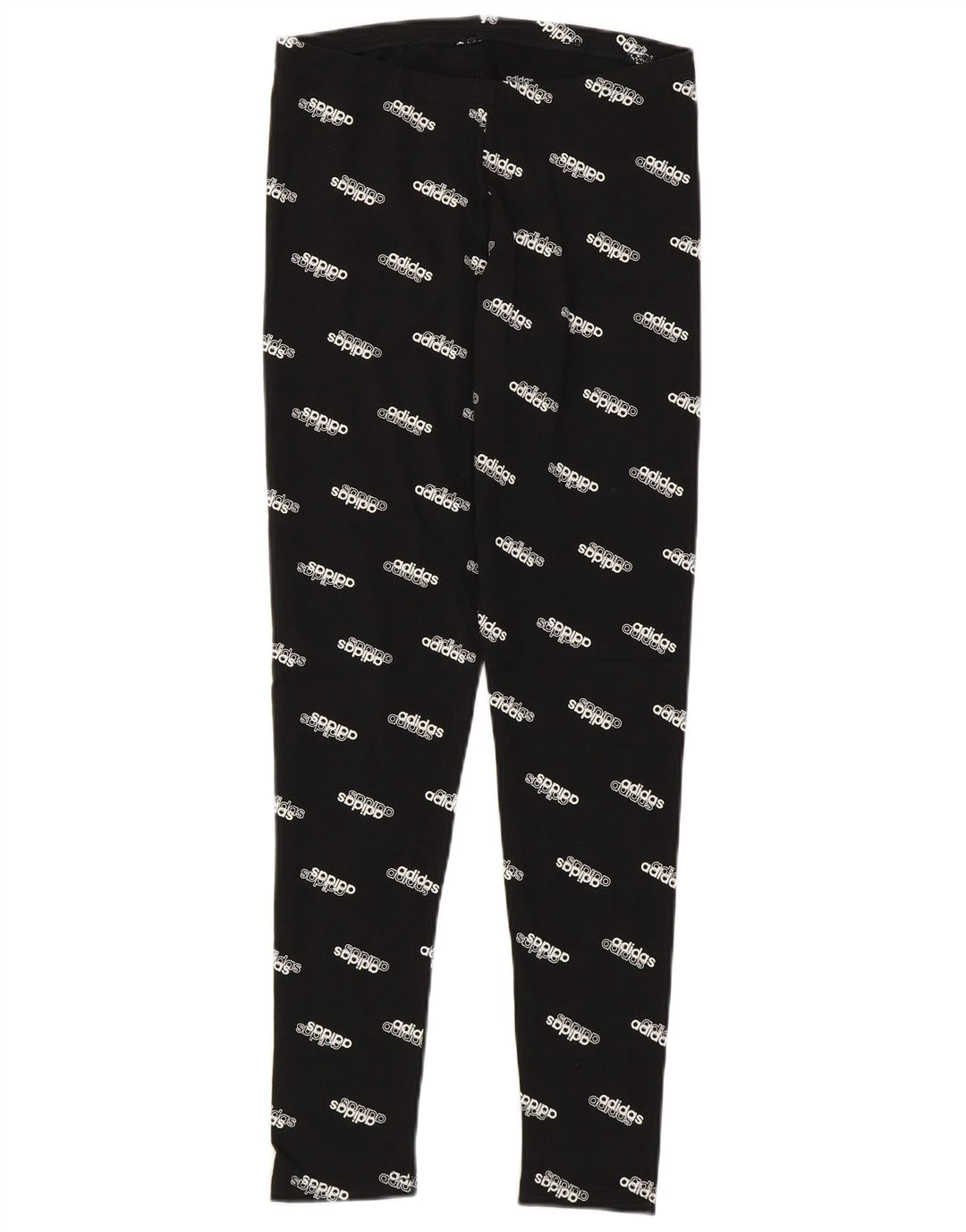 Leggings grafici da donna Adidas UK 8/10 Piccolo cotone maculato nero