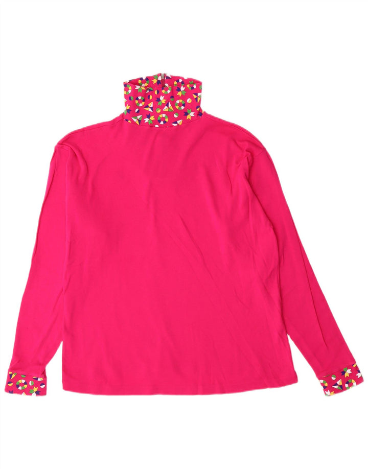 Top Donna Manica Lunga Conte of Florence IT 42 Cotone Rosa Medio