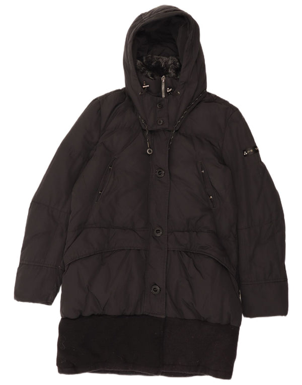 PEUTEREY Cappotto imbottito con cappuccio da donna IT 48 XL Nero Colourblock Poliammide