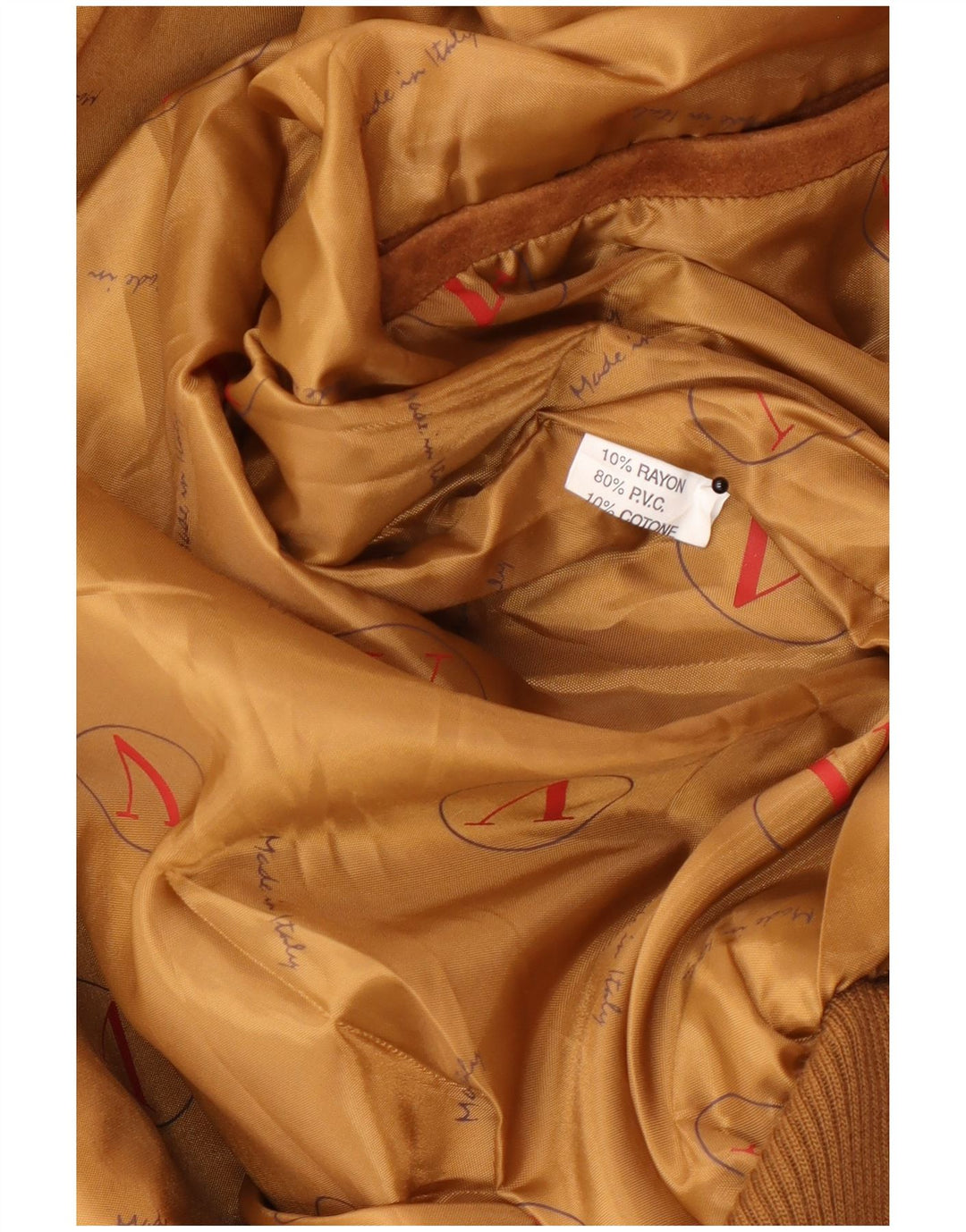 Giubbotto bomber vintage da uomo UK 40 grande poliestere marrone