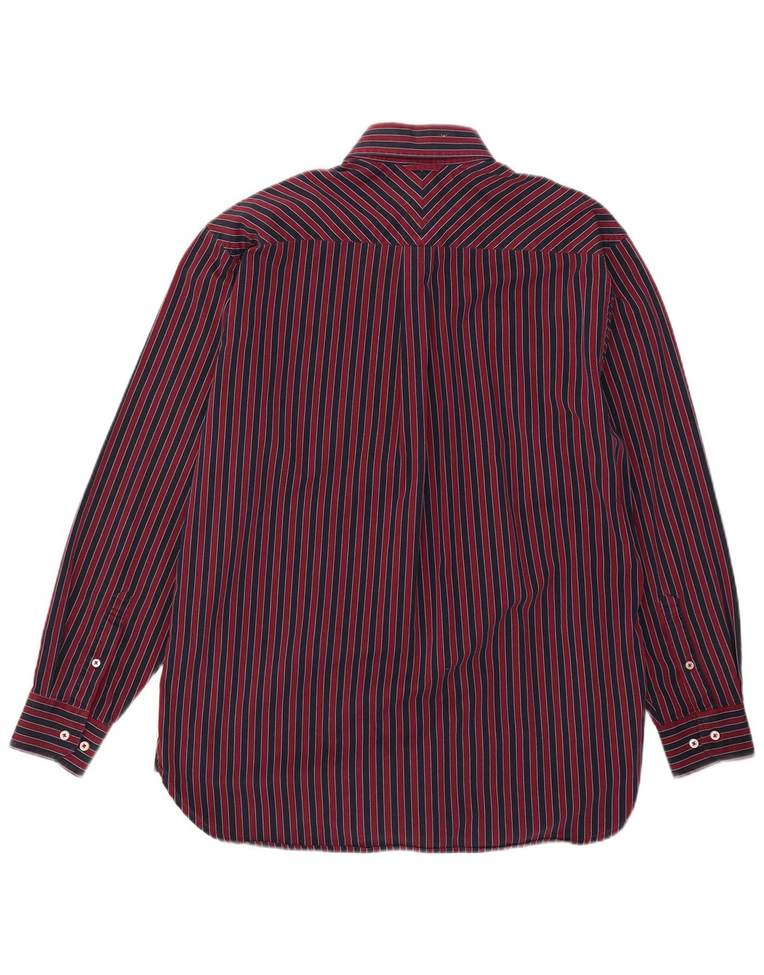 Camicia da uomo Tommy Hilfiger piccola in cotone a righe rosse