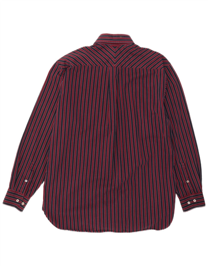 Camicia da uomo Tommy Hilfiger piccola in cotone a righe rosse