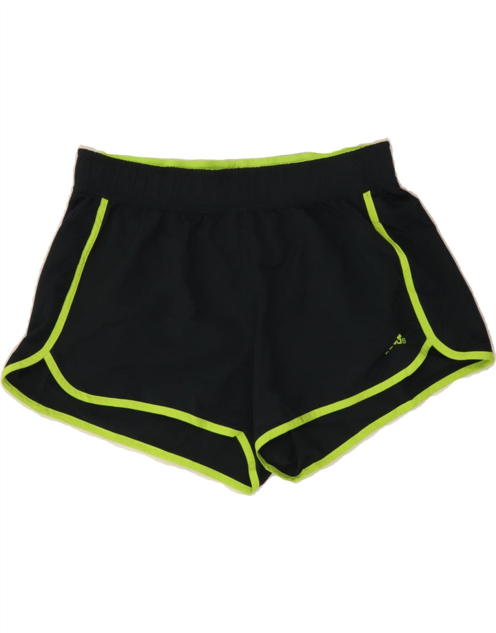 ADIDAS Womens Sport Shorts UK 12/14 Medium  Black Polyester Vintage Adidas and Second-Hand Adidas from Messina Hembry 