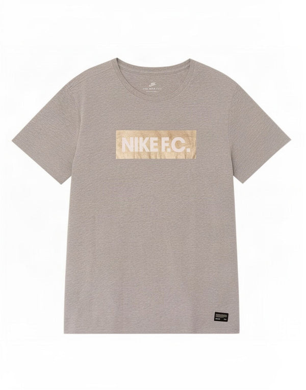 Nike - T-shirt grafica da uomo con taglio atletico, grande, in cotone chiazzato grigio