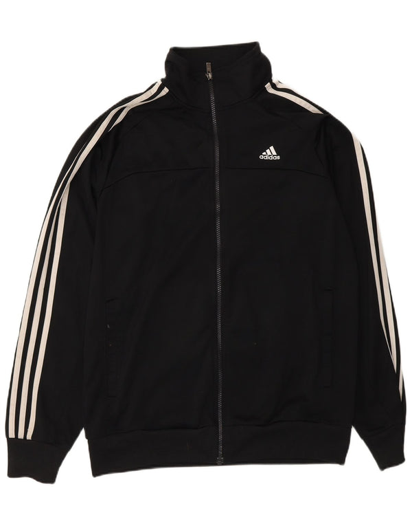 Giacca da tuta da uomo Adidas UK 40/42 Medium Nero Poliestere
