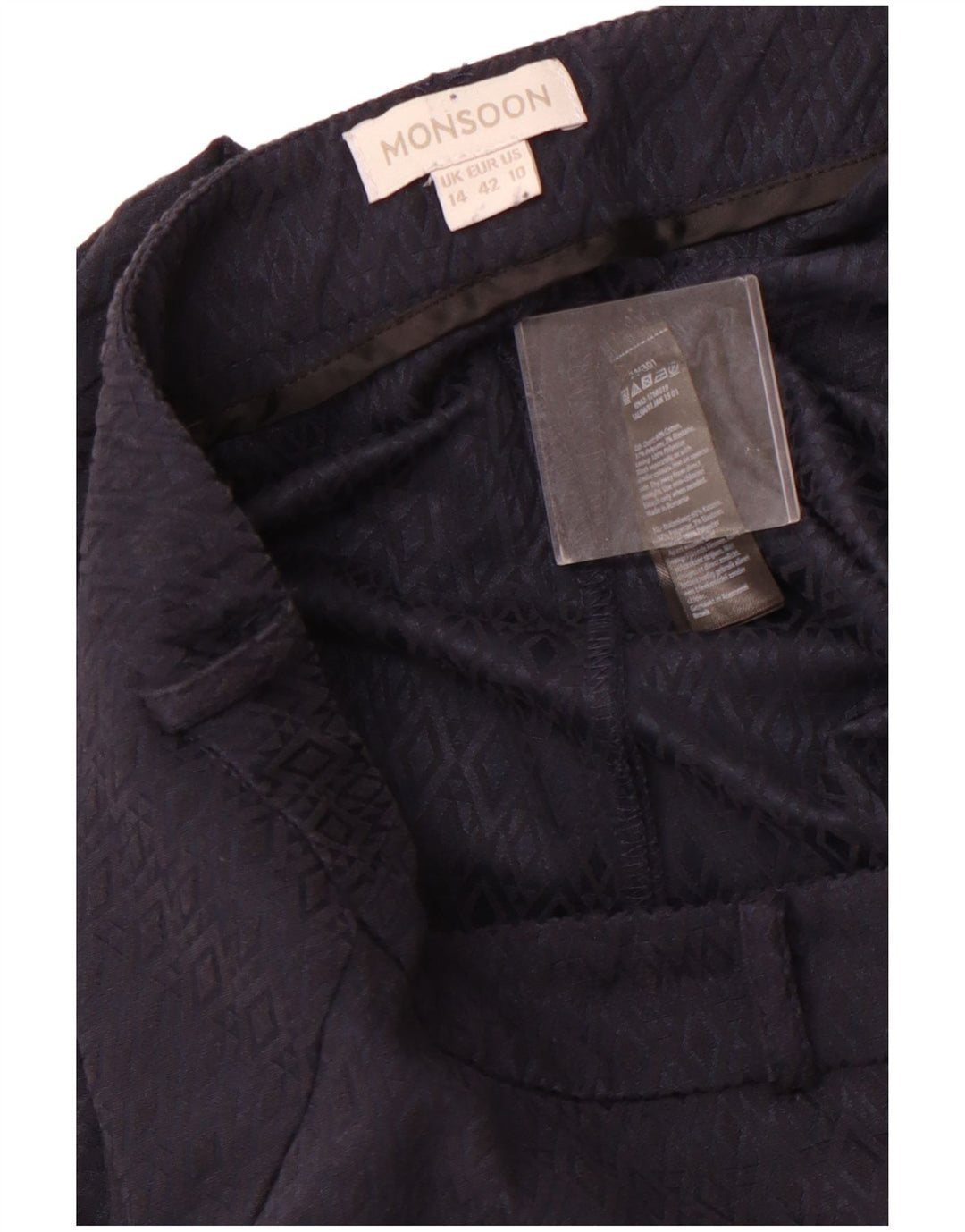 Pantaloni casual da donna MONSOON UK 14 Large W34 L29 Blu navy