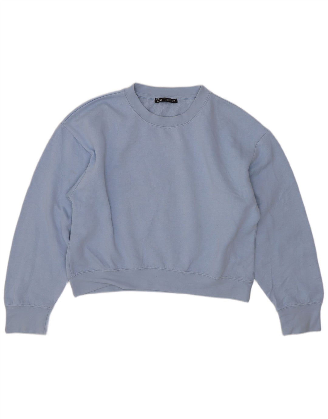Felpa corta oversize da donna Zara UK 10 piccola blu