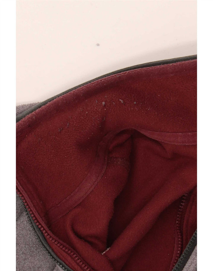 Maglione in pile da uomo The North Face con zip e collo, sportivo in poliestere grigio medio