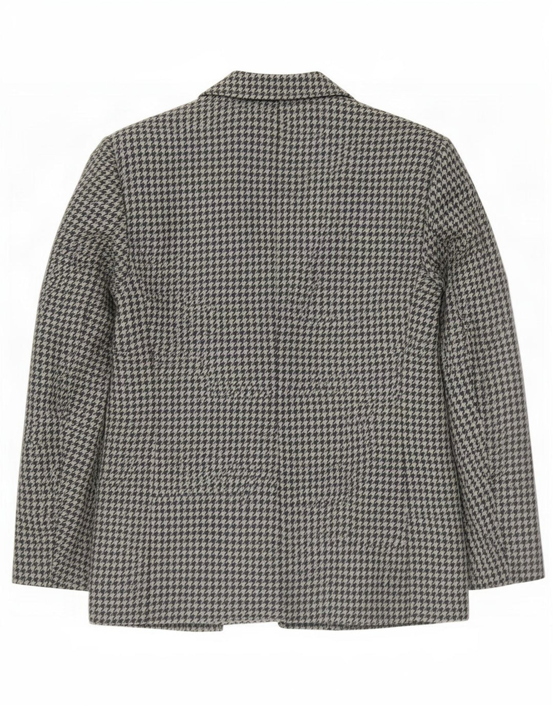 Giacca blazer vintage da donna a 2 bottoni IT 46 grande pied de poule grigio