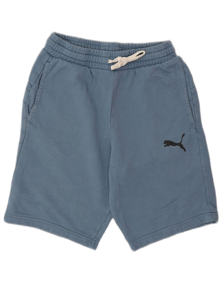 Pantaloncini sportivi grafici PUMA da uomo piccoli in cotone blu