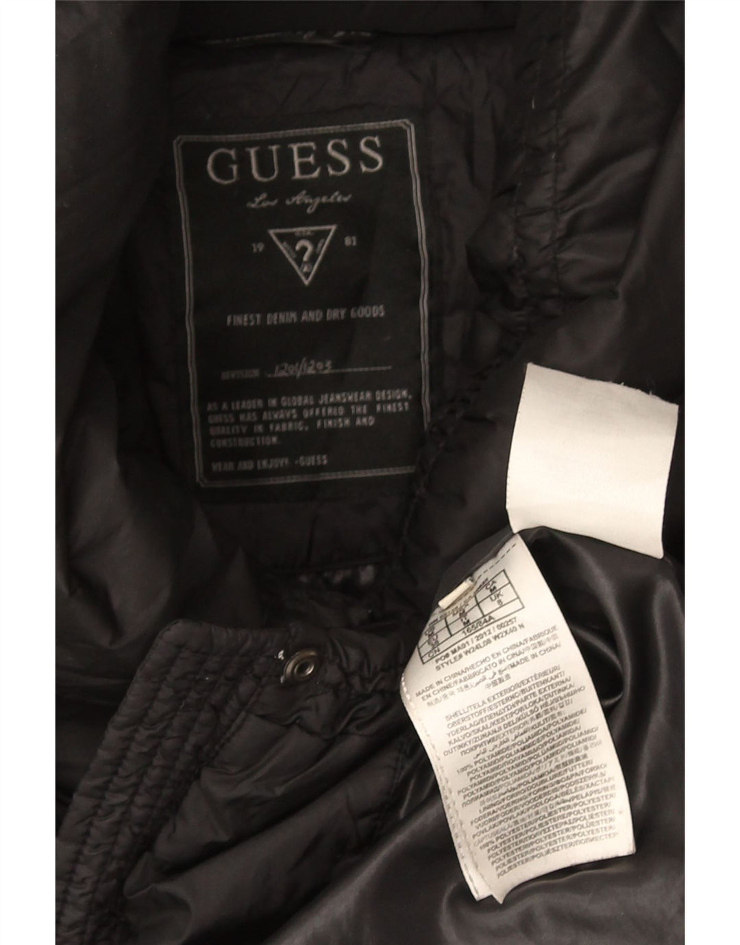 Cappotto imbottito da donna Guess UK 8 piccolo poliestere nero